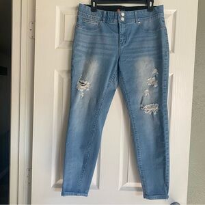 Indigo Poppy Supportive Distressed Skinny Jeans